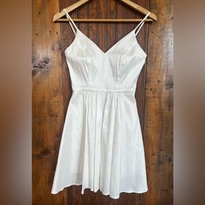 B Darlin White Mini Dress V-Neck Spaghetti Strap
